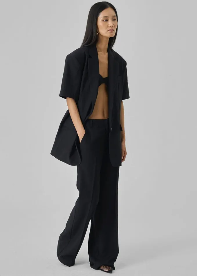 Clothing Women The Frankie Shop Maisie Bootcut Pants 8211 Black
