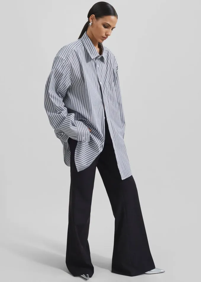Clothing Women The Frankie Shop Maisie Bootcut Pants 8211 Black