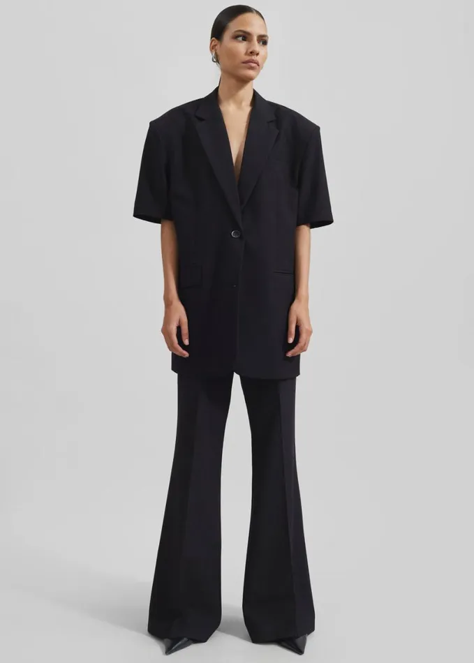 Clothing Women The Frankie Shop Maisie Bootcut Pants 8211 Black
