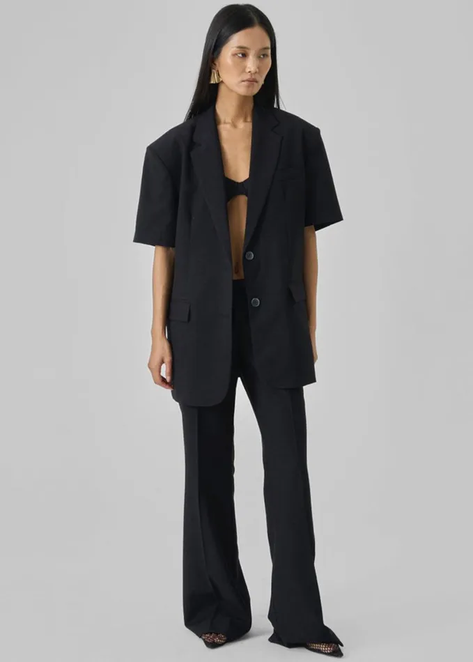 Clothing Women The Frankie Shop Maisie Bootcut Pants 8211 Black