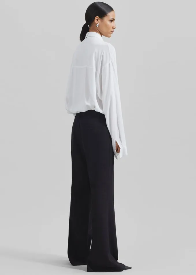 Clothing Women The Frankie Shop Maisie Bootcut Pants 8211 Black