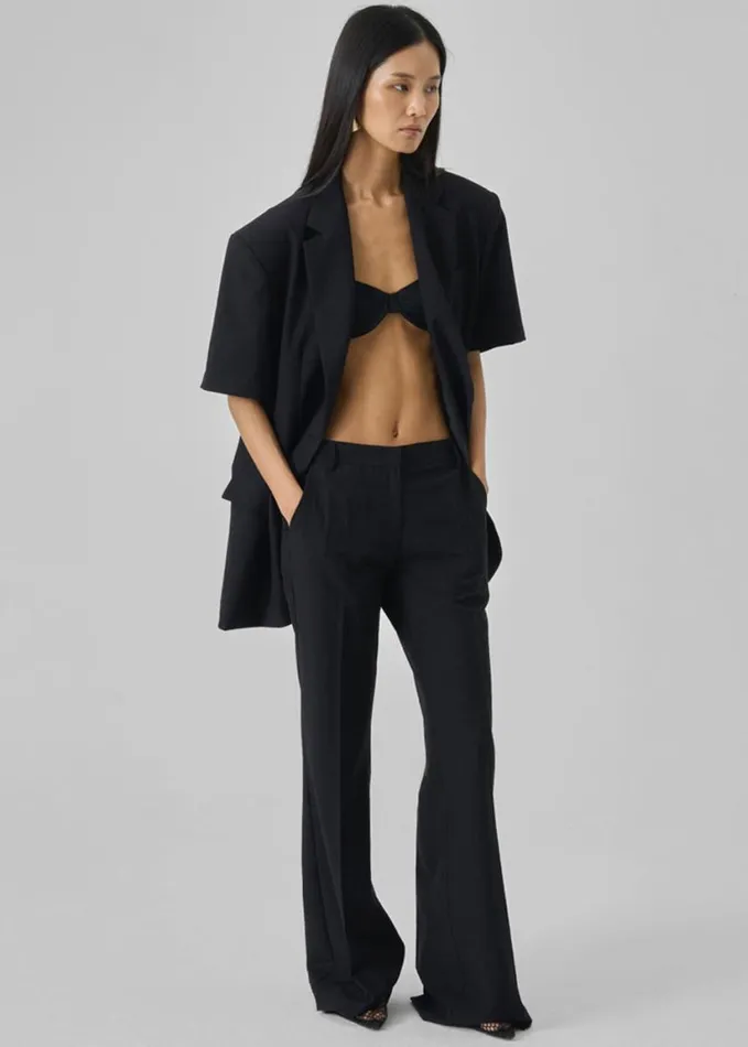 Clothing Women The Frankie Shop Maisie Bootcut Pants 8211 Black