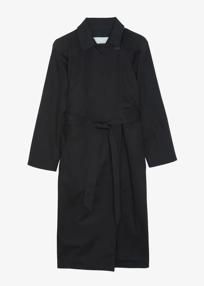 Clothing Women The Frankie Shop Marisol Box Shoulder Trench 8211 Black