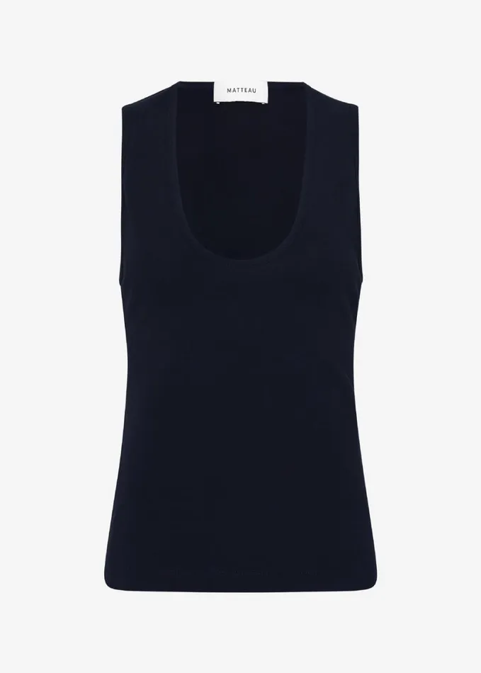 Clothing Women The Frankie Shop Matteau Deep U Tank 8211 Navy