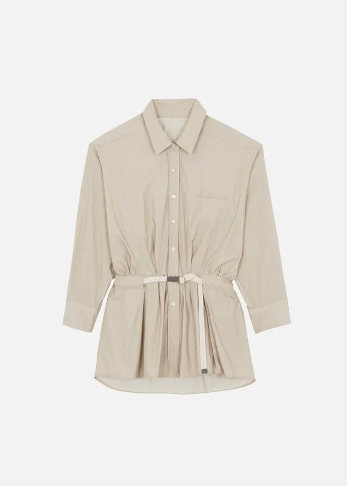 Clothing Women The Frankie Shop Matty Belted Dress 8211 Beige