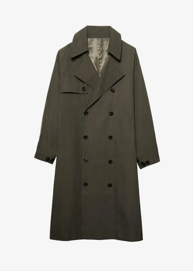 Clothing Women The Frankie Shop Mavis Oversized Trench 8211 Khaki