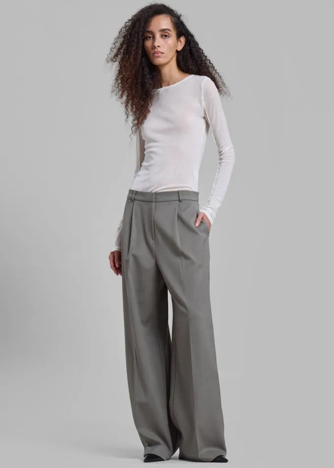 Clothing Women The Frankie Shop Maya Trousers 8211 Grey