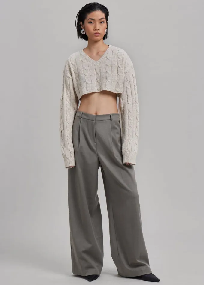 Clothing Women The Frankie Shop Maya Trousers 8211 Grey