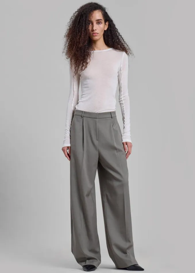 Clothing Women The Frankie Shop Maya Trousers 8211 Grey