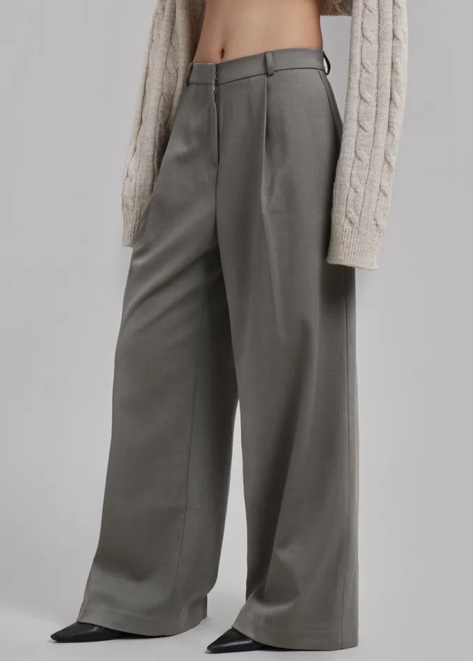Clothing Women The Frankie Shop Maya Trousers 8211 Grey