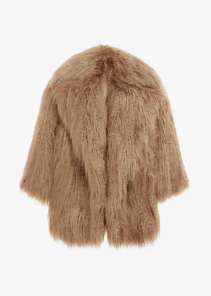 Clothing Women The Frankie Shop Miley Faux Fur Jacket 8211 Camel