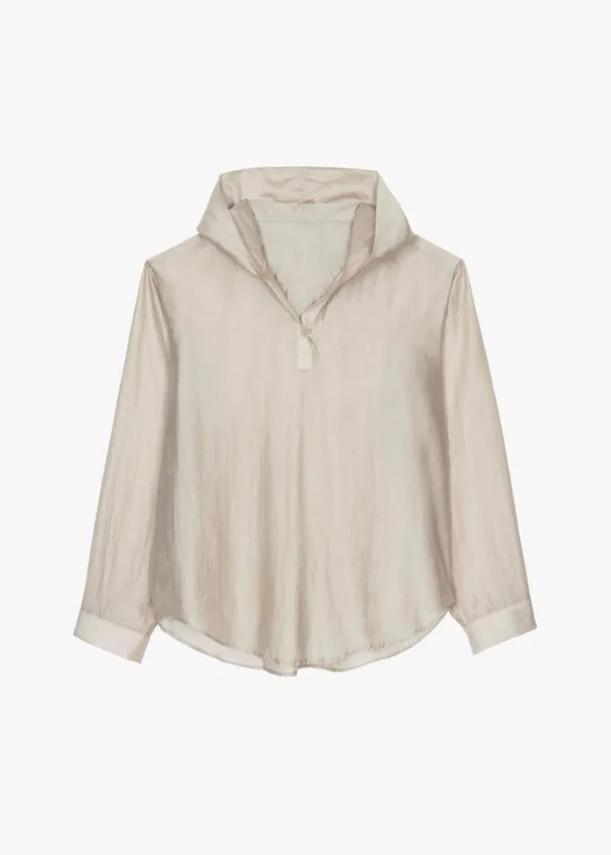 Clothing Women The Frankie Shop Moraine Hooded Blouse 8211 Beige