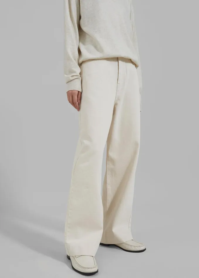 Clothing Women The Frankie Shop Mya Jeans 8211 Cream