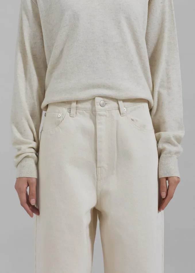 Clothing Women The Frankie Shop Mya Jeans 8211 Cream