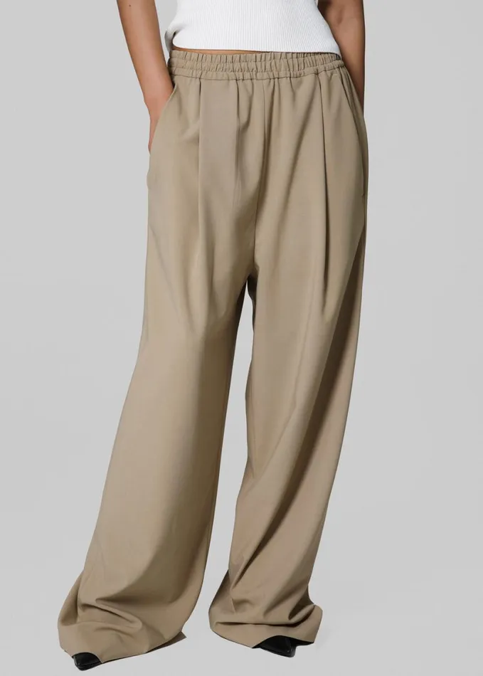 Clothing Women The Frankie Shop Neva Wide Trousers 8211 Beige