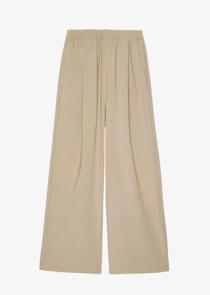 Clothing Women The Frankie Shop Neva Wide Trousers 8211 Beige