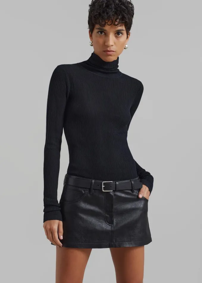 Clothing Women The Frankie Shop Nova Micro Skirt 8211 Black