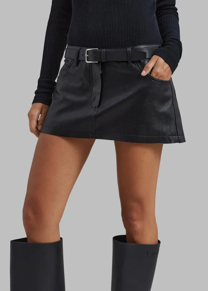 Clothing Women The Frankie Shop Nova Micro Skirt 8211 Black