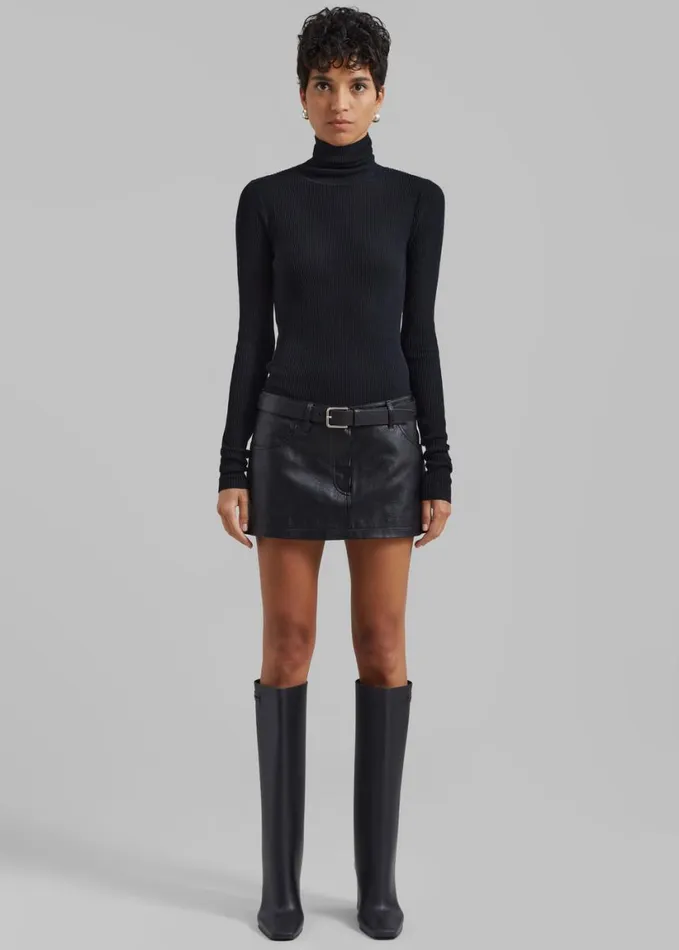 Clothing Women The Frankie Shop Nova Micro Skirt 8211 Black