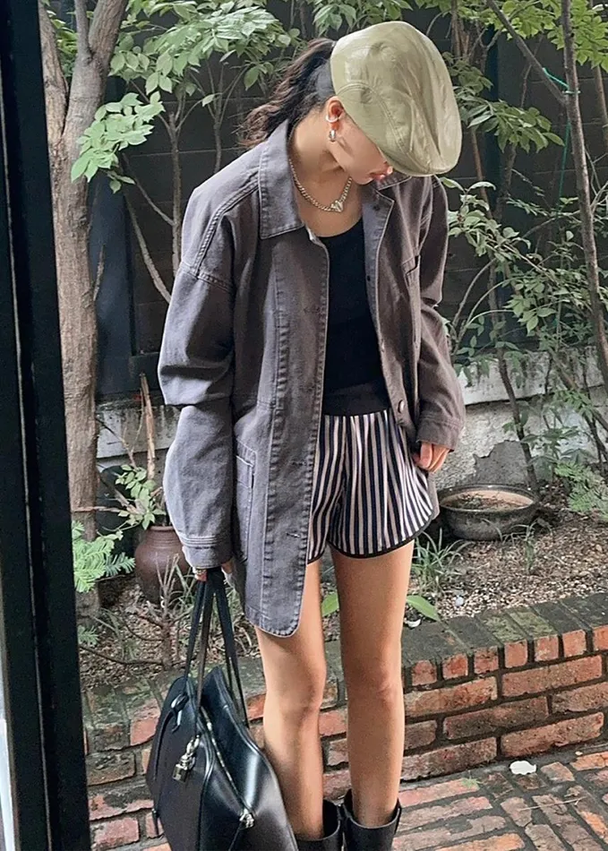 Clothing Women The Frankie Shop Oradea Striped Shorts 8211 BluePink