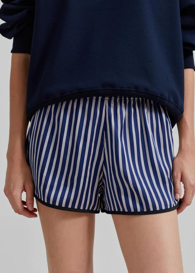 Clothing Women The Frankie Shop Oradea Striped Shorts 8211 BluePink