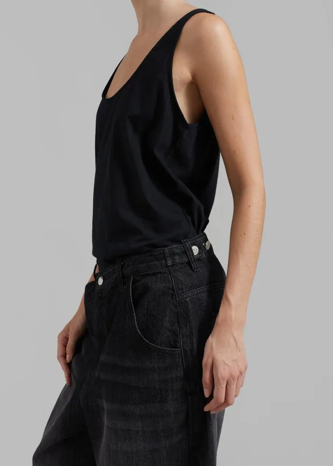 Clothing Women The Frankie Shop Penelope Tank Top 8211 Black