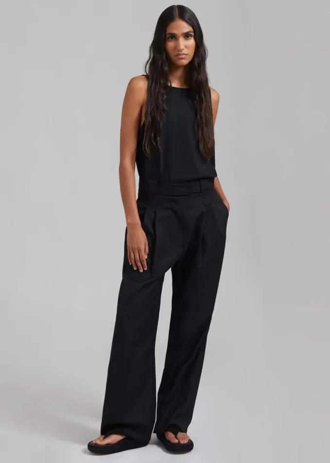 Clothing Women The Frankie Shop Penelope Tank Top 8211 Black