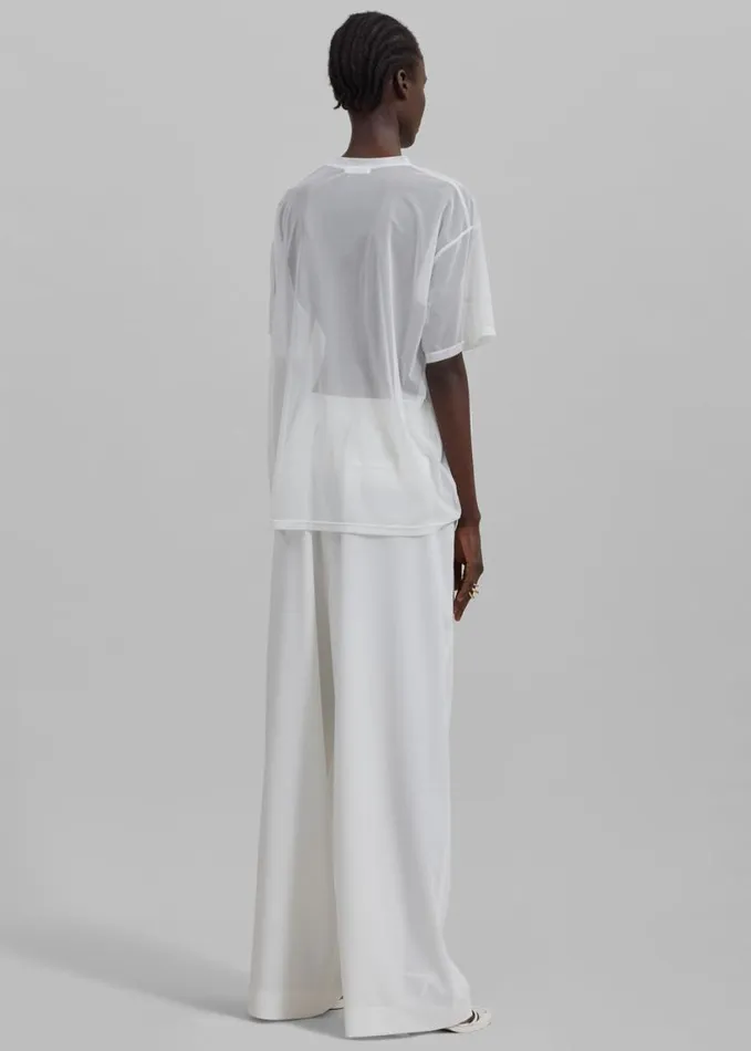 Clothing Women The Frankie Shop Ramy Mesh Tee 8211 White