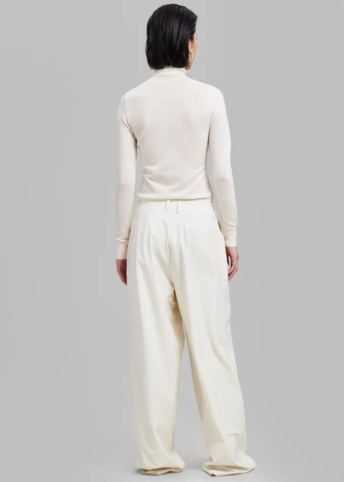 Clothing Women The Frankie Shop Ripley Pleated Trousers 8211 Ivory