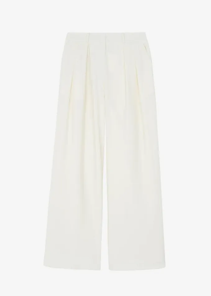 Clothing Women The Frankie Shop Ripley Pleated Trousers 8211 Ivory