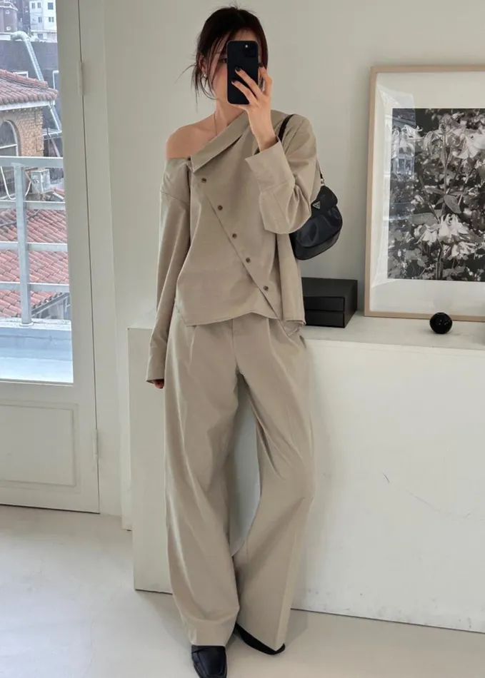 Clothing Women The Frankie Shop Roan Trousers 8211 Beige
