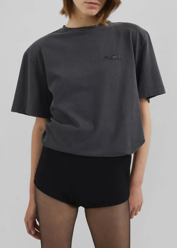 Clothing Women The Frankie Shop Rotate Heavy Oversized TShirt 8211 Black Wash
