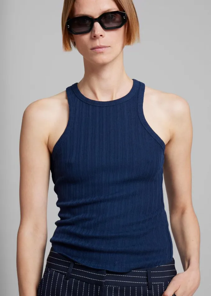 Clothing Women The Frankie Shop Samse Samse Sahelene Tank Top 8211 Pageant Blue