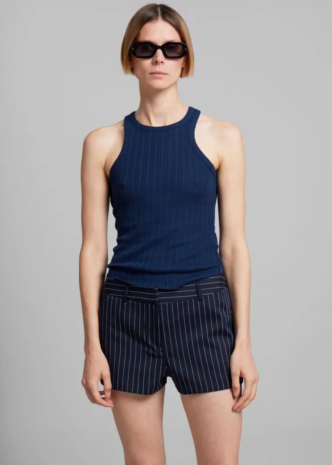 Clothing Women The Frankie Shop Samse Samse Sahelene Tank Top 8211 Pageant Blue