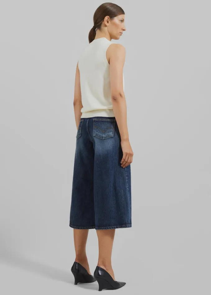 Clothing Women The Frankie Shop Savona Jorts 8211 Medium Wash