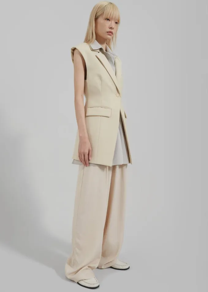 Clothing Women The Frankie Shop Shari Layered Vest 8211 Beige