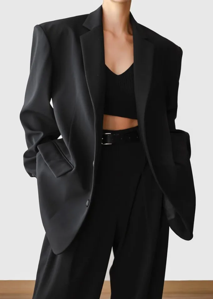 Clothing Women The Frankie Shop Tansy Oversized Blazer 8211 Black