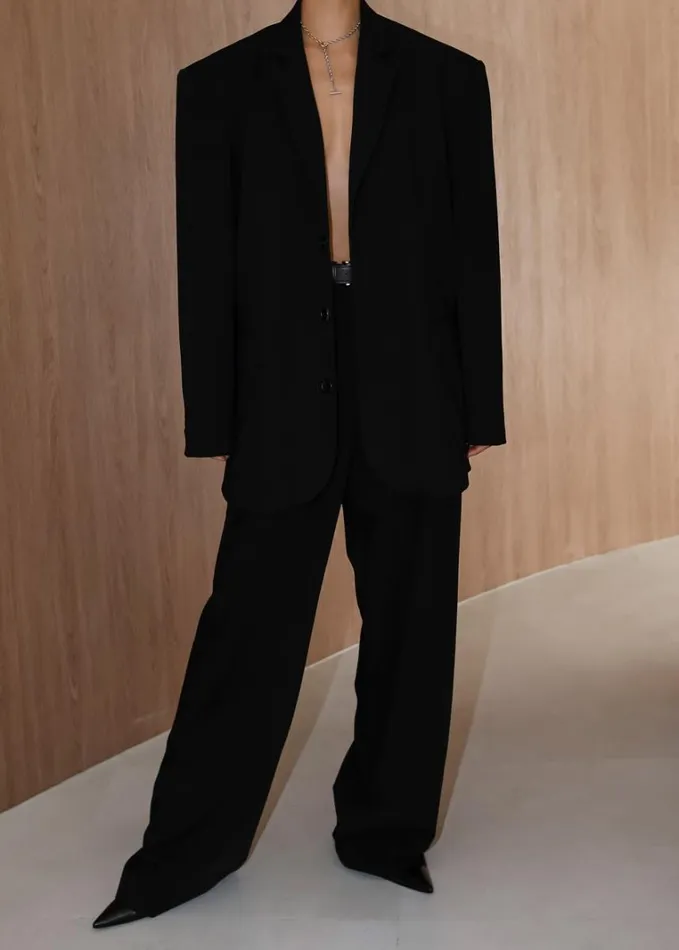 Clothing Women The Frankie Shop Tansy Oversized Blazer 8211 Black