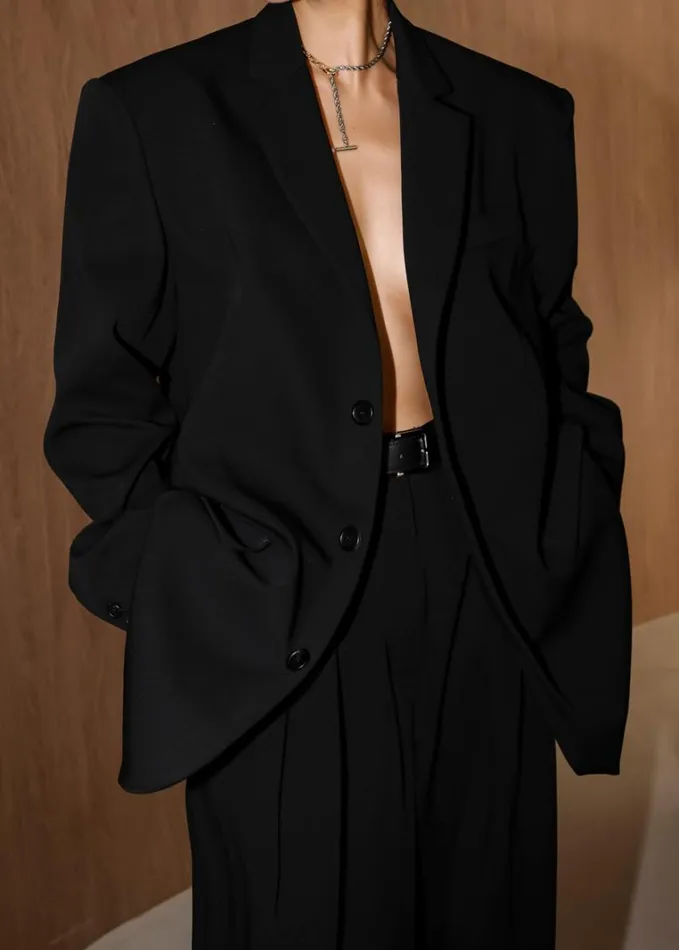 Clothing Women The Frankie Shop Tansy Oversized Blazer 8211 Black