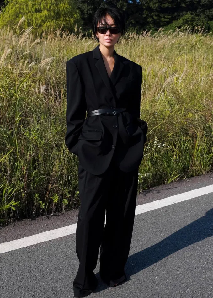 Clothing Women The Frankie Shop Tansy Oversized Blazer 8211 Black