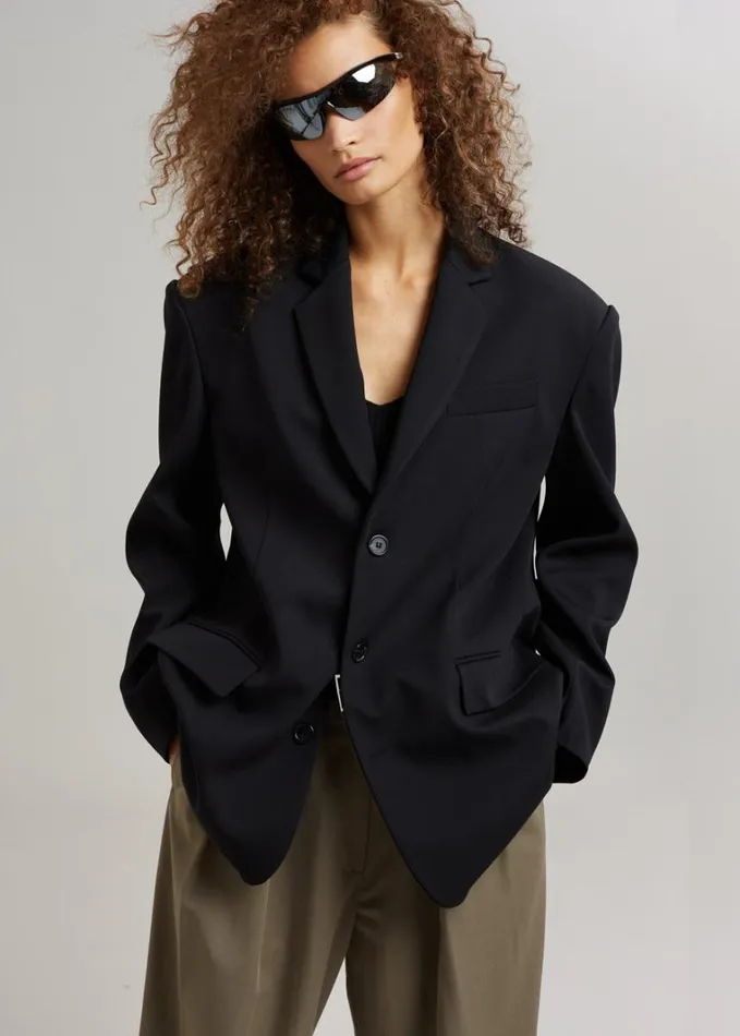 Clothing Women The Frankie Shop Tansy Oversized Blazer 8211 Black