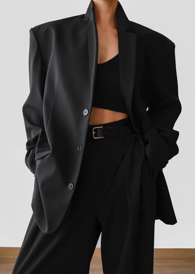 Clothing Women The Frankie Shop Tansy Oversized Blazer 8211 Black