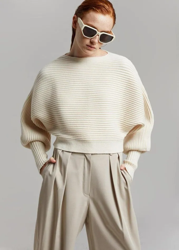 Clothing Women The Frankie Shop Tansy Pleated Trousers 8211 Beige