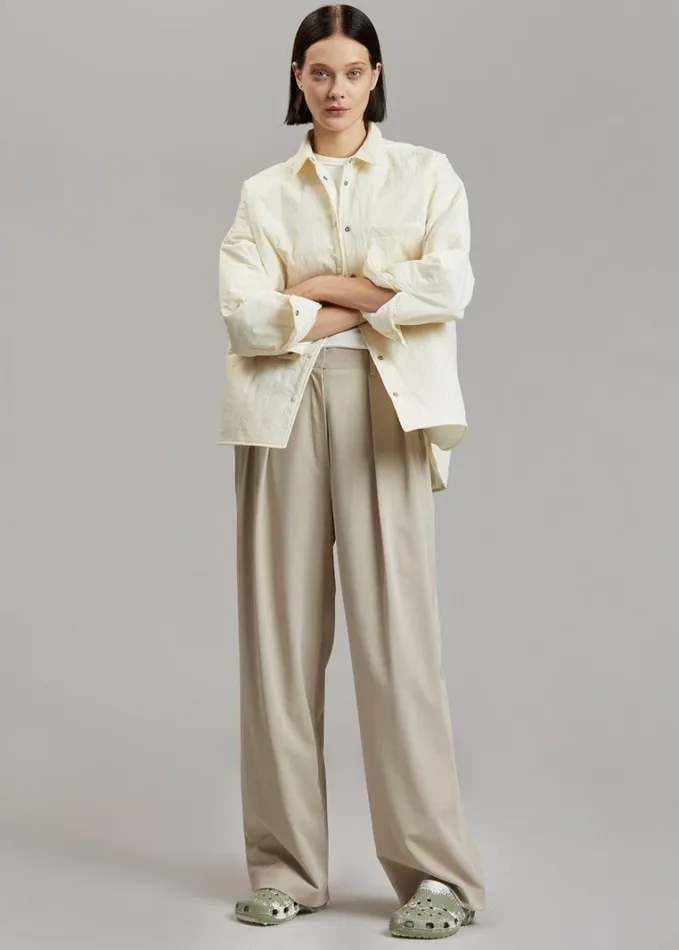 Clothing Women The Frankie Shop Tansy Pleated Trousers 8211 Beige