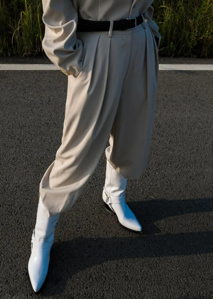 Clothing Women The Frankie Shop Tansy Pleated Trousers 8211 Beige