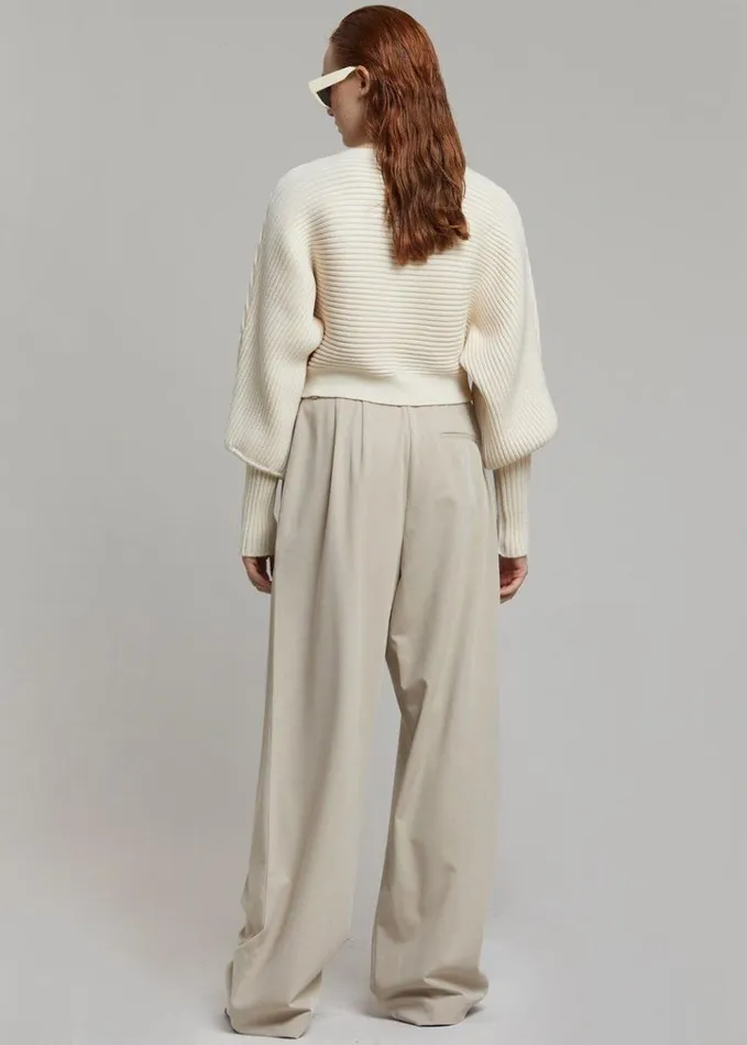 Clothing Women The Frankie Shop Tansy Pleated Trousers 8211 Beige
