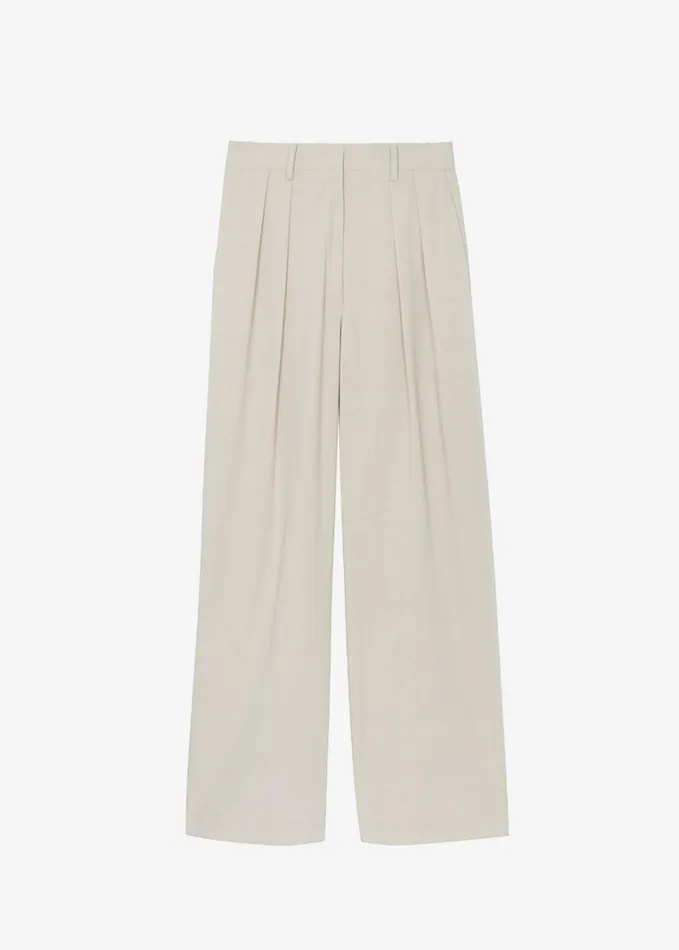 Clothing Women The Frankie Shop Tansy Pleated Trousers 8211 Beige