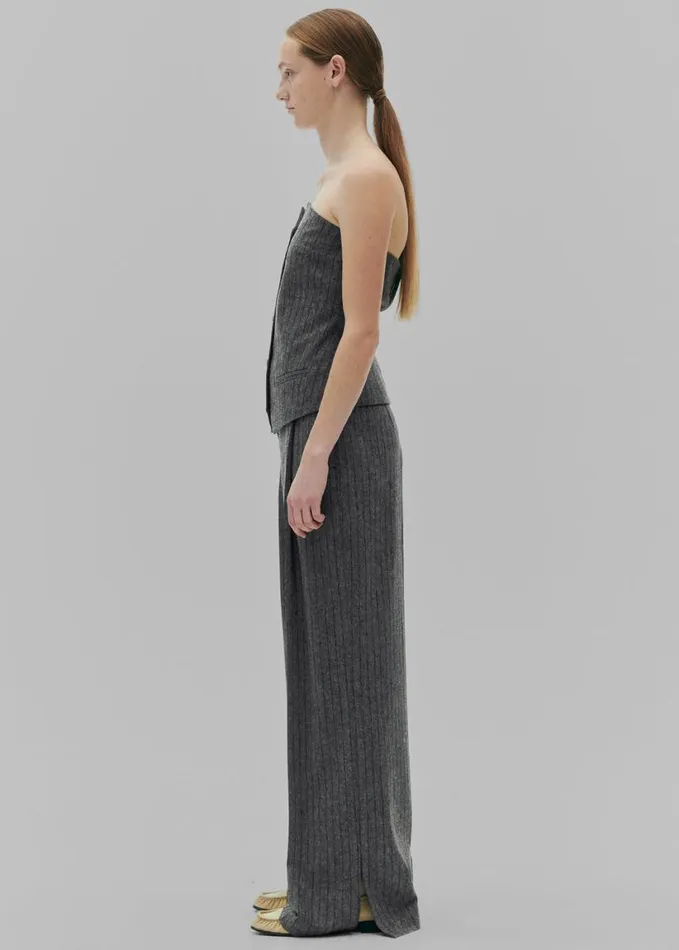 Clothing Women The Frankie Shop The Garment Tilda Tube Top 8211 GreyBlack Stripe