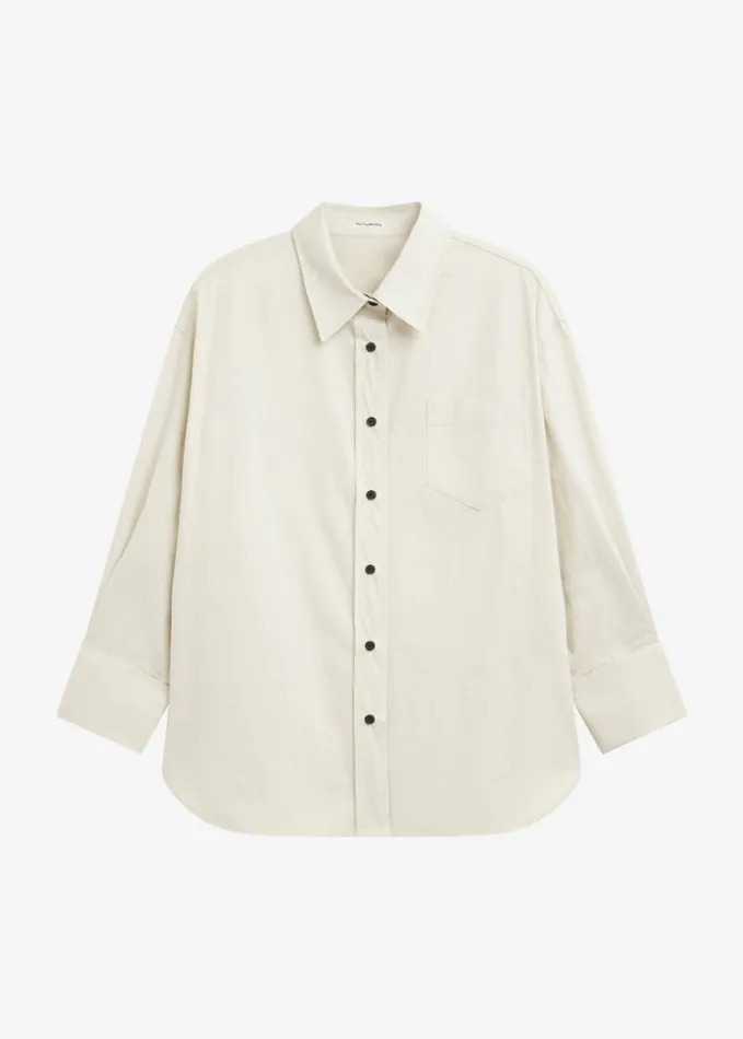 Clothing Women The Frankie Shop Zuri Boxy Button Up Shirt 8211 Cream