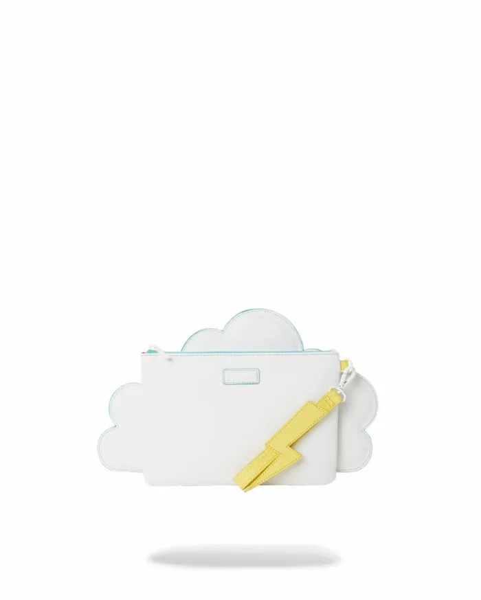 CLOUDY WITH A CHANCE OF SHARK CROSSOVER CLUTCH Bags SPRAYGROUND